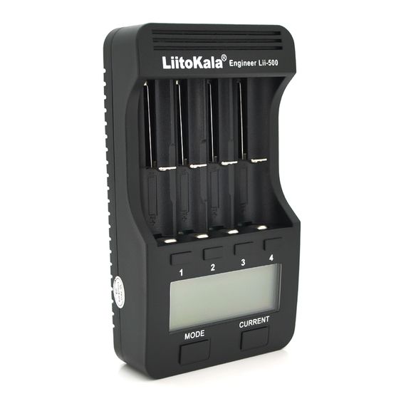 ЗП універсальний Liitokala Lii-500, 4 канали, LCD дисплей, підтримує Li-ion, Ni-MH і Ni-Cd AA (R6), ААA (R03), AAAA, С (R14)