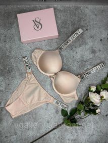 Жіноча спідня білизна Вікторія Сікрет  ⁇  Сексуальний бордовий комплект білизни зі стразами L, 80C, Рожевий