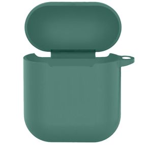 Силіконовий футляр New з карабіном для навушників Airpods 1/2 Зелений/Pine green