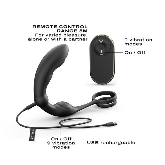 Масажер простати Dorcel P-Ring з ерекційним кільцем та пультом ДК | Зображення 2