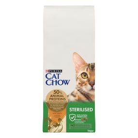 Сухой корм для стерилизованных котов с индейкой Cat Chow Sterilized Turkey 15 кг