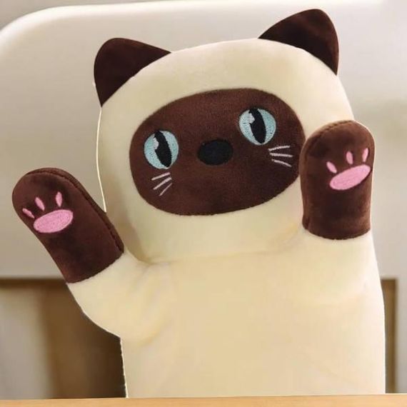 Плед-подушка іграшка 3в1 Кіт Батон 60см (плед 100*150см) Коричневий