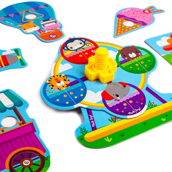 Гра-конструктор з болтами @Fisher-Price. Парк розваг@ Vladi Toys VT2905-21 Укр | Зображення 2