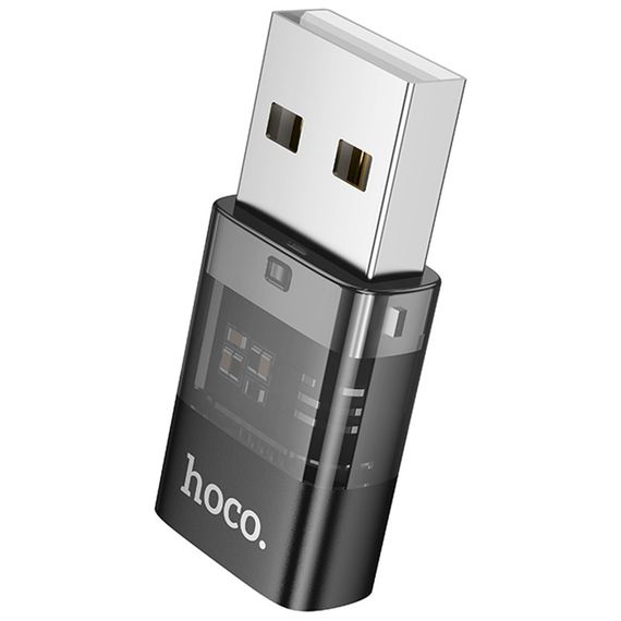 Перехідник Hoco UA36C USB male to Type-C female USB2.0 Black | Зображення 2