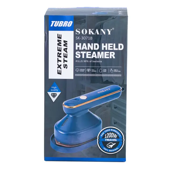Отпариватель ручной 1200 Вт Синий Sokany SK-3071B | Зображення 4