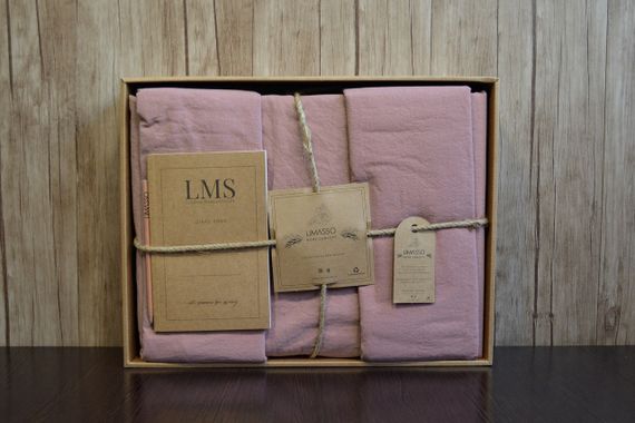 Постільна білизна Limasso Stonewashed Ranforse 200 х 220 см Old Rose | Зображення 1