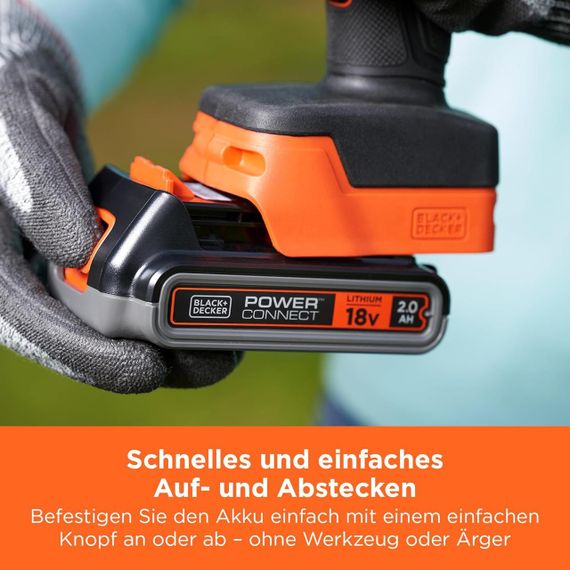 Аккумулятор Black+Decker 18V, 2.0AH, литий-ионный для электроинструментов POWERCONNECT, BL2018-XJ, Li-Ion | Зображення 2