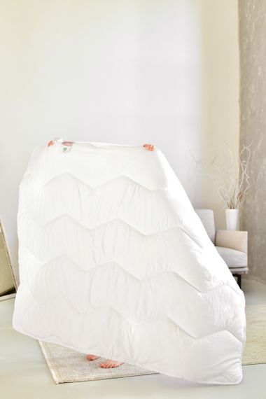Детское одеяло Comfort ТM PAPAELLA 100х135 см, антиаллергенное зигзаг белое (8-8723*005) | Зображення 8