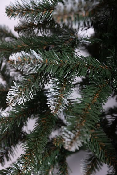 Ялинка штучна сосна 130 см зелена з білими кінчиками | Зображення 6