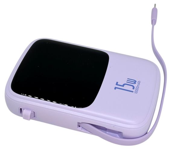 Power Bank 10000 mAh 15 W BASEUS реальна ємність з кабелем зовнішній акумулятор павербанк | Зображення 4