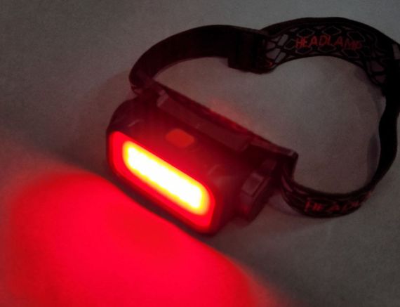 Налобный фонарь с красным светом Bailong BL-008 на голову яркий аккумуляторный СОВ CREE влагозащита micro USB | Зображення 1
