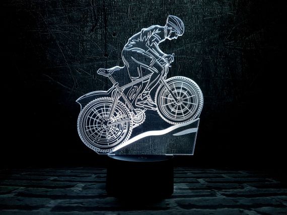 Сменная пластина для 3D светильников "Велосипед 3" 3TOYSLAMP | Зображення 1
