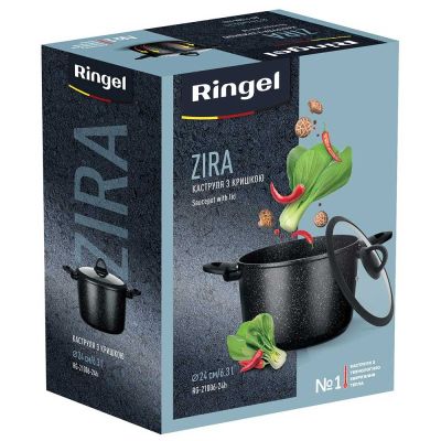 Каструля Ringel Zira з кришкою висока 6.3 л (RG-21006-24h) | Зображення 5