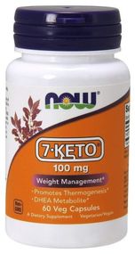 7 кето Дегідроепіандростерон, 7-Keto, Now Foods, 100 мг, 60 капсул