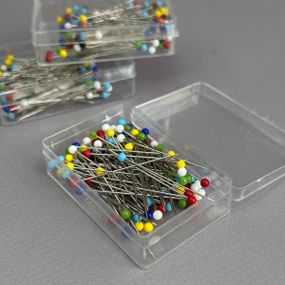 Кравецькі шпильки зі скляною головкою 0,6х38 мм - 100 шт