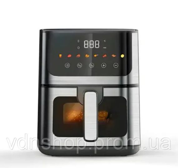 Аерогриль Rainberg RB 2268 4200W аерофрітюрниця безмасляна для приготування без олії з регулюванням температури 8 л | Зображення 3