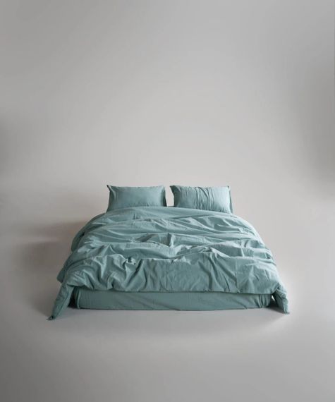 Постельное белье Limasso Stonewashed Ranforce 200 х 220 см Mineral Blue