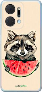Чохол на Huawei Honor X7A Єнотик з кавуном "4605u-2981-2448"