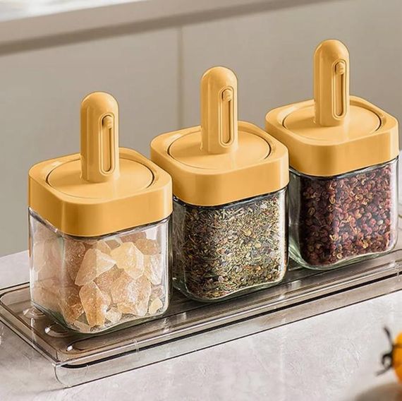 Баночки для приправ 3 шт., спецівниця Spice Tin | Зображення 2
