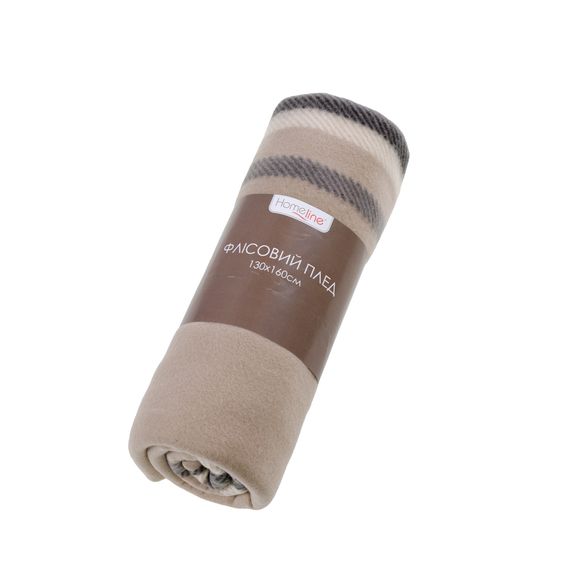 Плед Home Line 65459 Україна 130x160  Поліестер Чорний, Бежевий