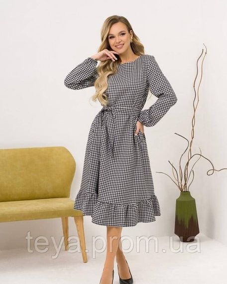 Платье для женщин цвет черный/белый размер XL FI_001059