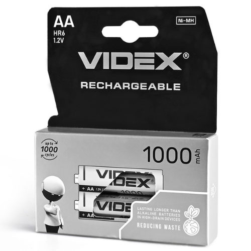 Акумулятор AA/HR06 1,2V 1000 mAh (бл-2шт) Videx