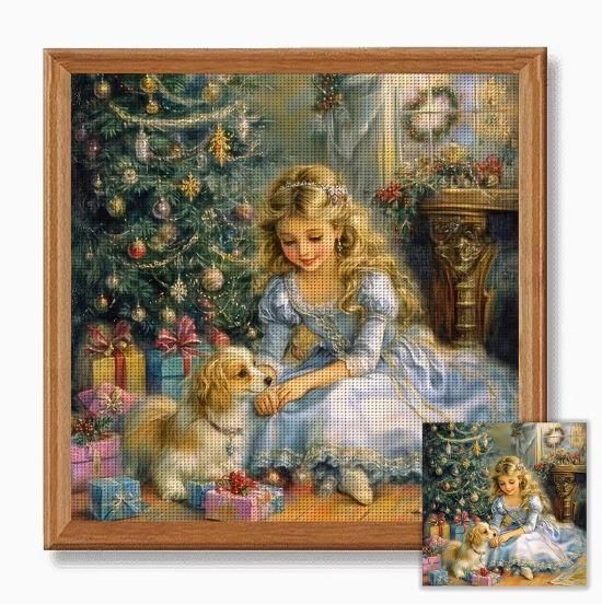Набор для вышивки крестом JOZYSH «Рождественское чудо» 14CT, 40x40 см, канва Аида с нанесенным рисунком | Зображення 6
