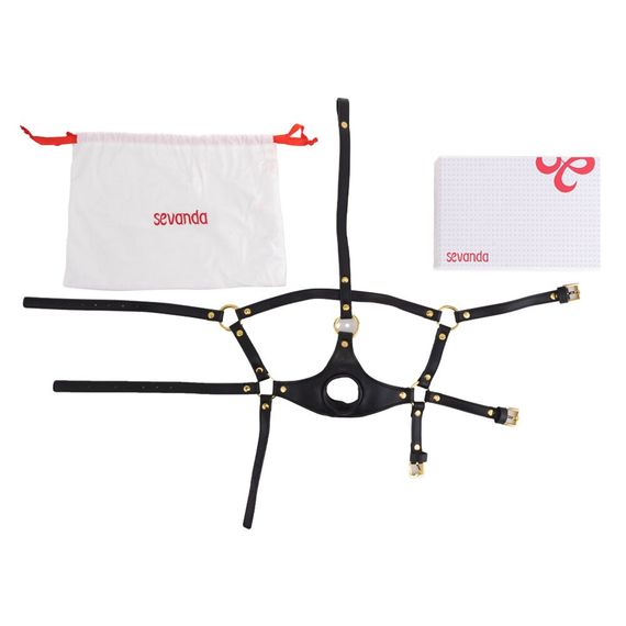 Маска-збруя для орального сексу LOCKINK SEVANDA Blowjob Head Harness | Зображення 3