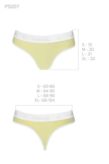 Спортивные трусики-стринги Passion PS007 PANTIES S, yellow sexstyle | Зображення 2