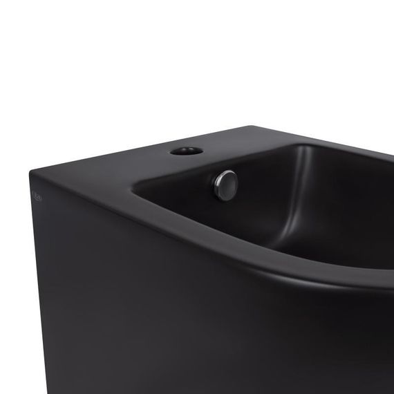 Биде подвесное Qtap Robin 495х370х325 Matt black QT1355046FMB | Зображення 4