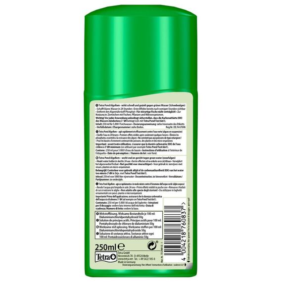 Засіб Tetra AlgoRem проти водоростей в ставку 250 мл + пробник PondSticks | Зображення 1