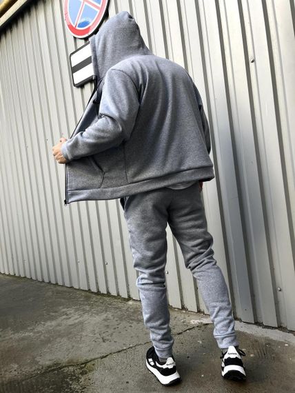 Чоловічий спортивний костюм база сірий