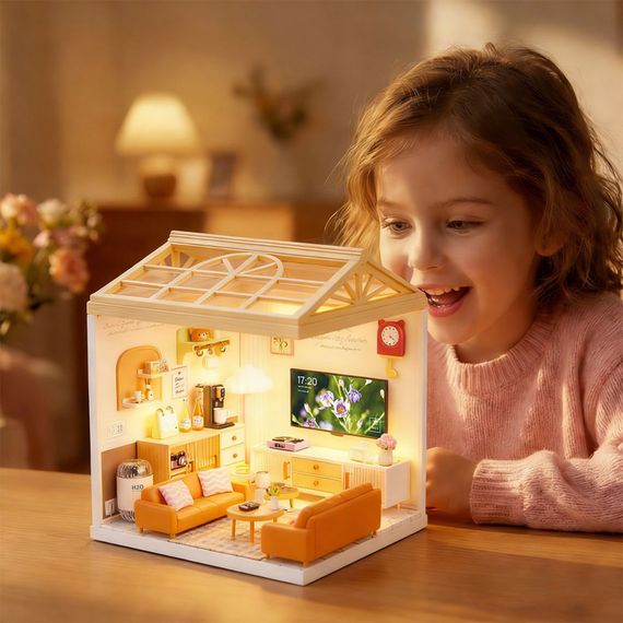 Конструктор-румбокс Вітальня Mini House 8006-MH серії "Інтер'єр", зі світлом | Зображення 8
