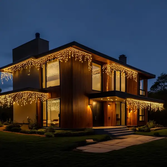 Вулична гірлянда Бахрома 50 м 840 LED чорний провід Жовтий 50MBY | Зображення 1