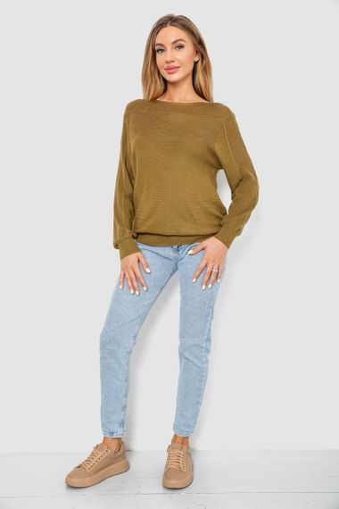 Кофта жіноча з манжетами, колір хакі, 244R999 | Зображення 1