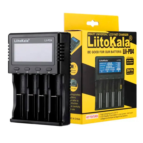 Универсальная зарядка для аккумуляторов LiitoKala Lii-PD4, 4хАА/ ААА/ A/ 14500/ 16340/ 18350/ 18650/ 26650 | Зображення 1
