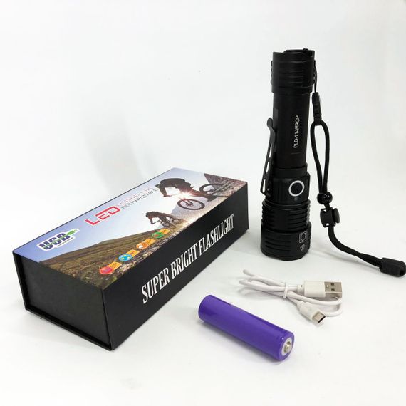 Ліхтар ручний акумуляторний PLD-11-4XPE(RGB), Кишеньковий ліхтар із usb зарядкою, Тактичний ліхтар police | Зображення 6