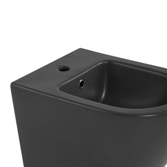 Комплект Qtap Robin Anthracite 3 в 1: подвесной унитаз Ultra Quiet + биде подвесное + раковина накладная QTROBAN49157 | Зображення 6