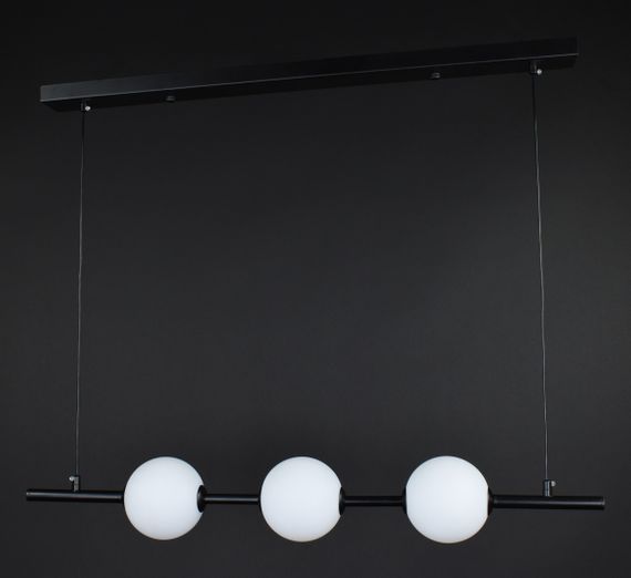 Люстра світлодіодна підвісна LED світильник для квартири на стелю лед 27862 Чорний 25-120х12х84 см.