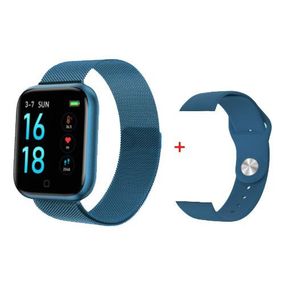 Smart Watch T80S, два браслета, температура тела, давление, оксиметр. Цвет: синий NE-76