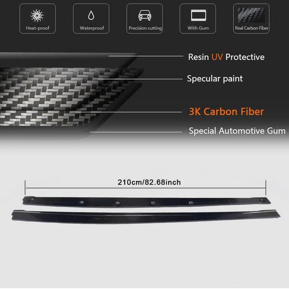 Бокові пороги V2 (для Q50, Карбон) для Infiniti Q50/Q60 2013-2024 рр | Зображення 4