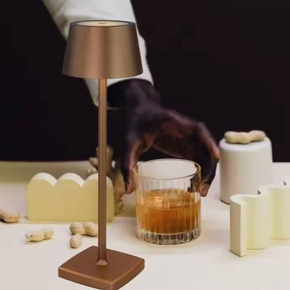 Лампа настольная аккумуляторная в скандинавском стиле Cozy 5 Вт 5200мАч Коричневая