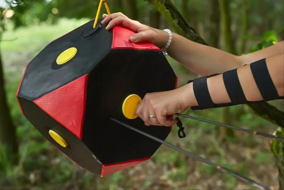 Мішень для стрільби Yate Cube Polimix 6. 30x30x30 см. 40 lbs Black / Red | Зображення 2