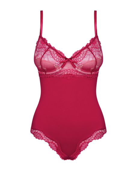 Боді Obsessive Rosalyne Бордовий S/M | Зображення 6