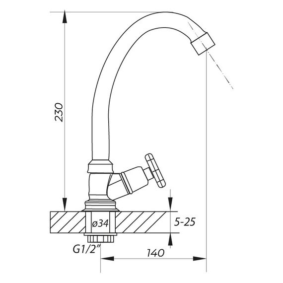 Монокран на одну воду Zerix JIK1 102-A (ZX0406) | Зображення 1