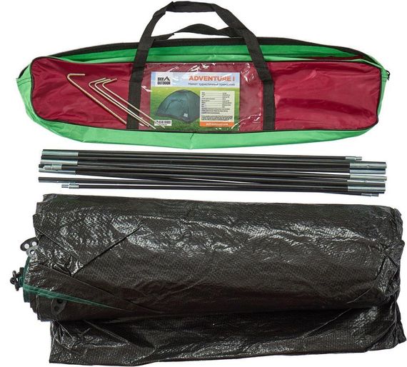 Палатка Skif Outdoor Adventure 200x200 см Зелёная Палатка туристическая Палатка для отдыха Трехместная палатка | Зображення 6