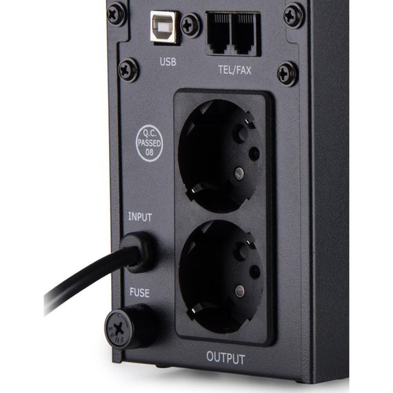 Пристрій безперебійного живлення Vinga LED 600VA metal case with USB (VPE-600MU) | Зображення 7