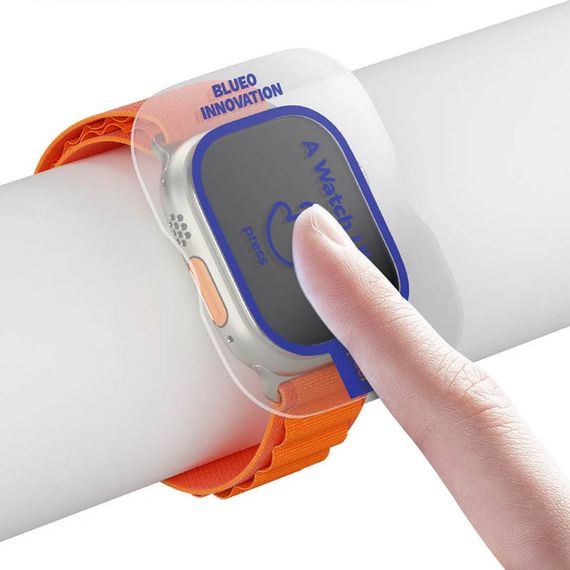 Захисне 2.5D скло Blueo Corning Gorilla Glass для Apple Watch Ultra / Ultra 2 49mm Чорний | Зображення 5