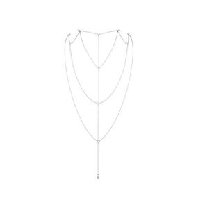 Цепочка для спины Bijoux Indiscrets Magnifique Back and Cleavage Chain - Silver, украшение для тела sexstyle