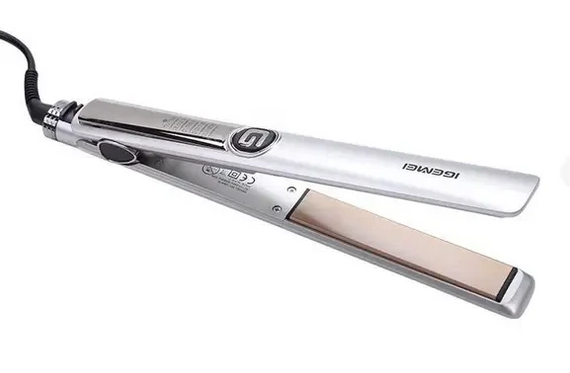 Утюжок для волосся Gemei GM-416 з турмаліновим покриттям білий | Зображення 1